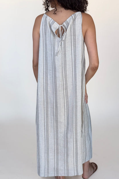 Laurel Linen Halter Maxi Dress