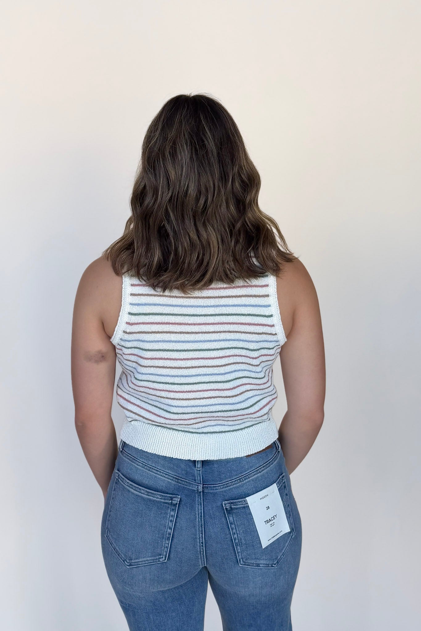 Maddy Striped Button Top