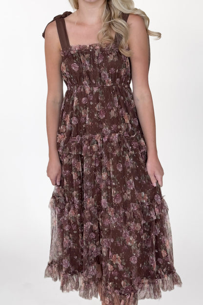 Lexi Floral Chiffon Midi Dress