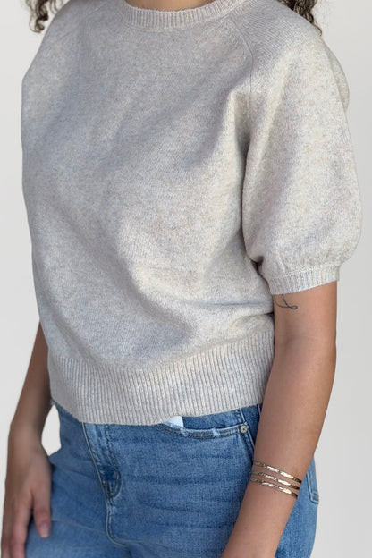 Paisley Puff Sleeve Sweater