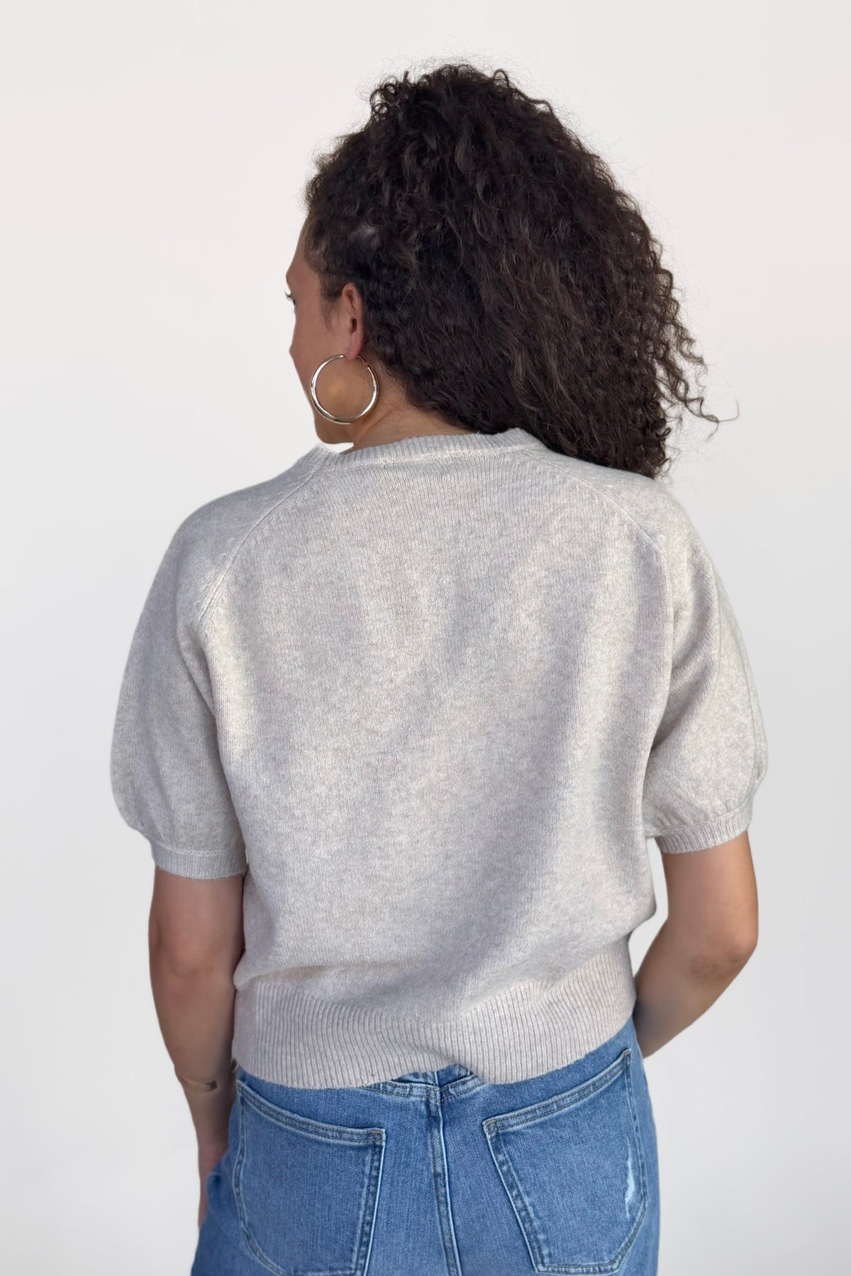 Paisley Puff Sleeve Sweater