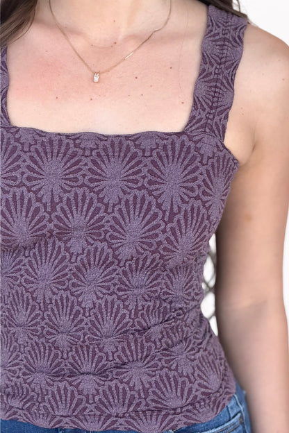Lace Textured Square Top - more colors available