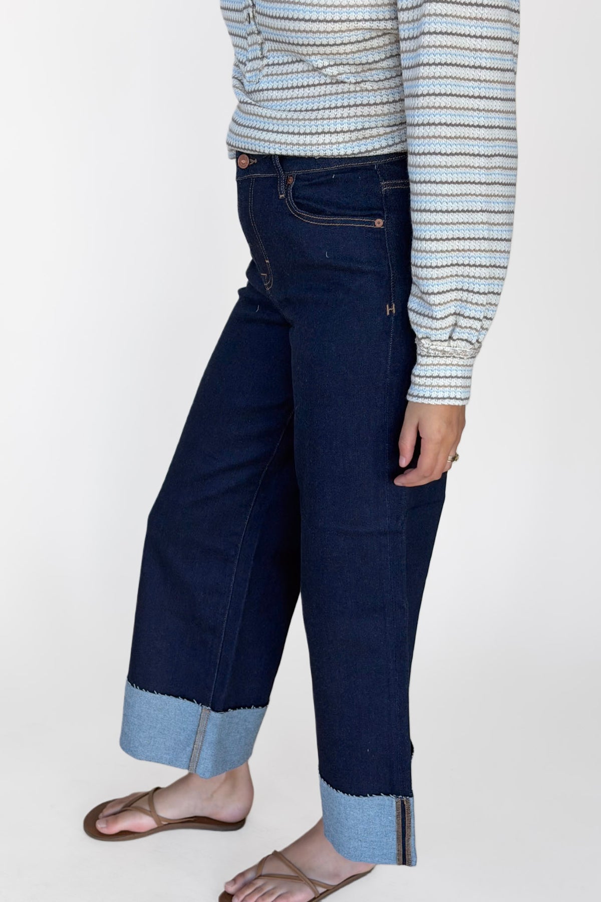 Hidden Wide Cuff Denim