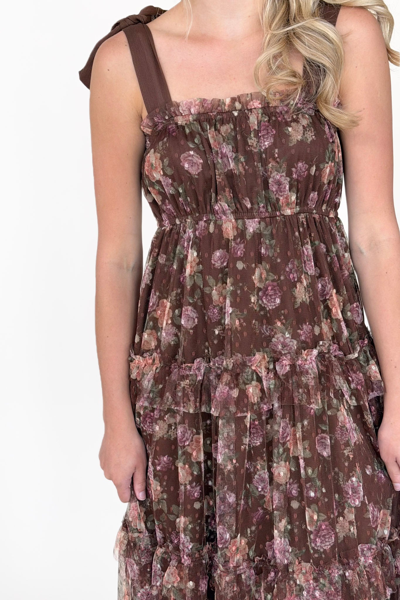 Lexi Floral Chiffon Midi Dress