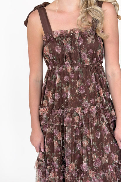 Lexi Floral Chiffon Midi Dress