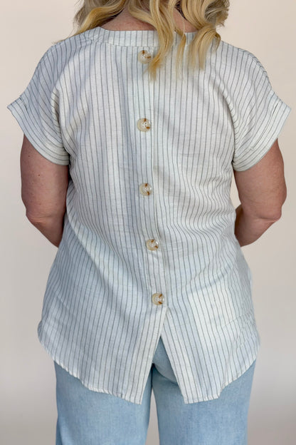 Sage Short Cuffed Blouse