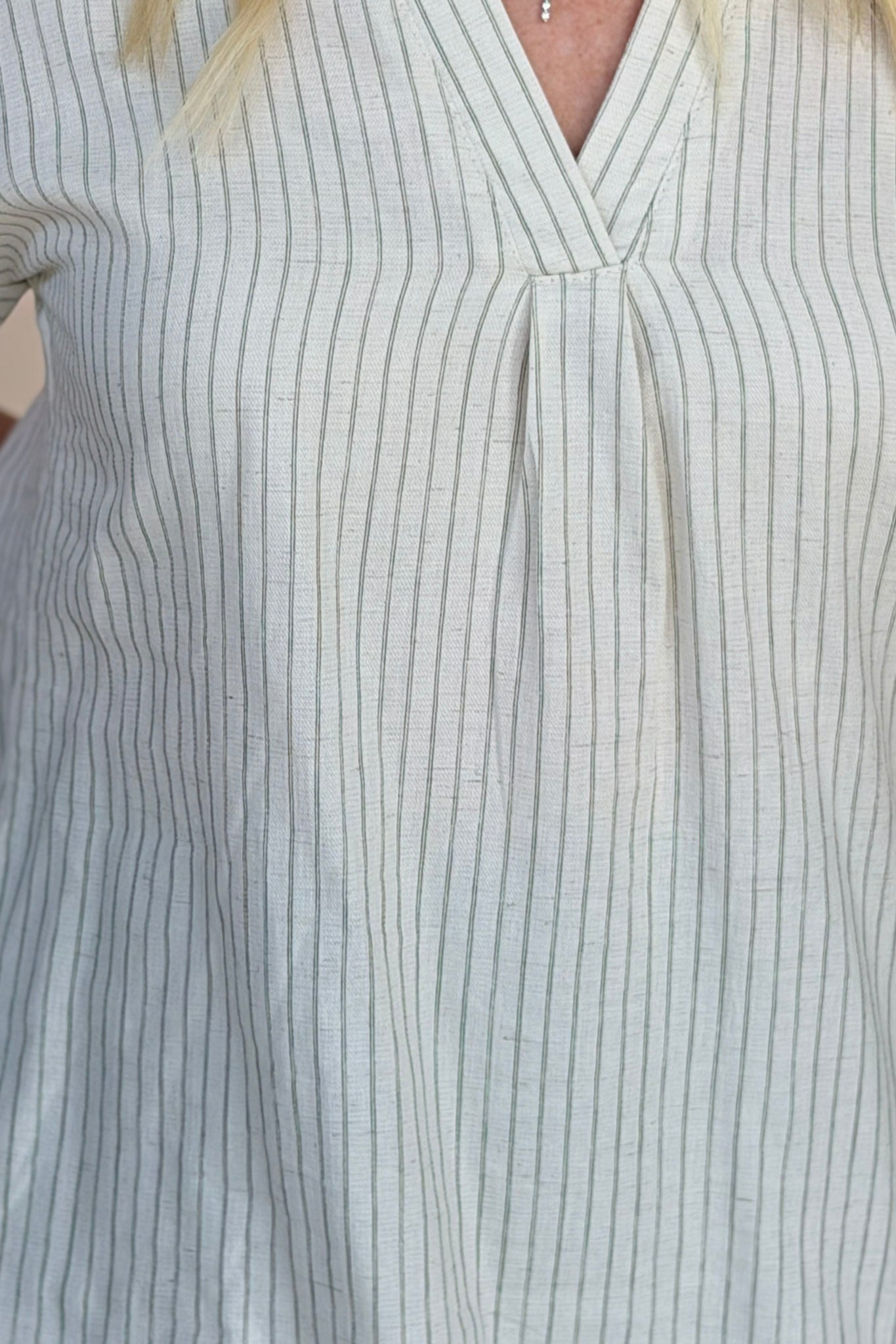 Sage Short Cuffed Blouse