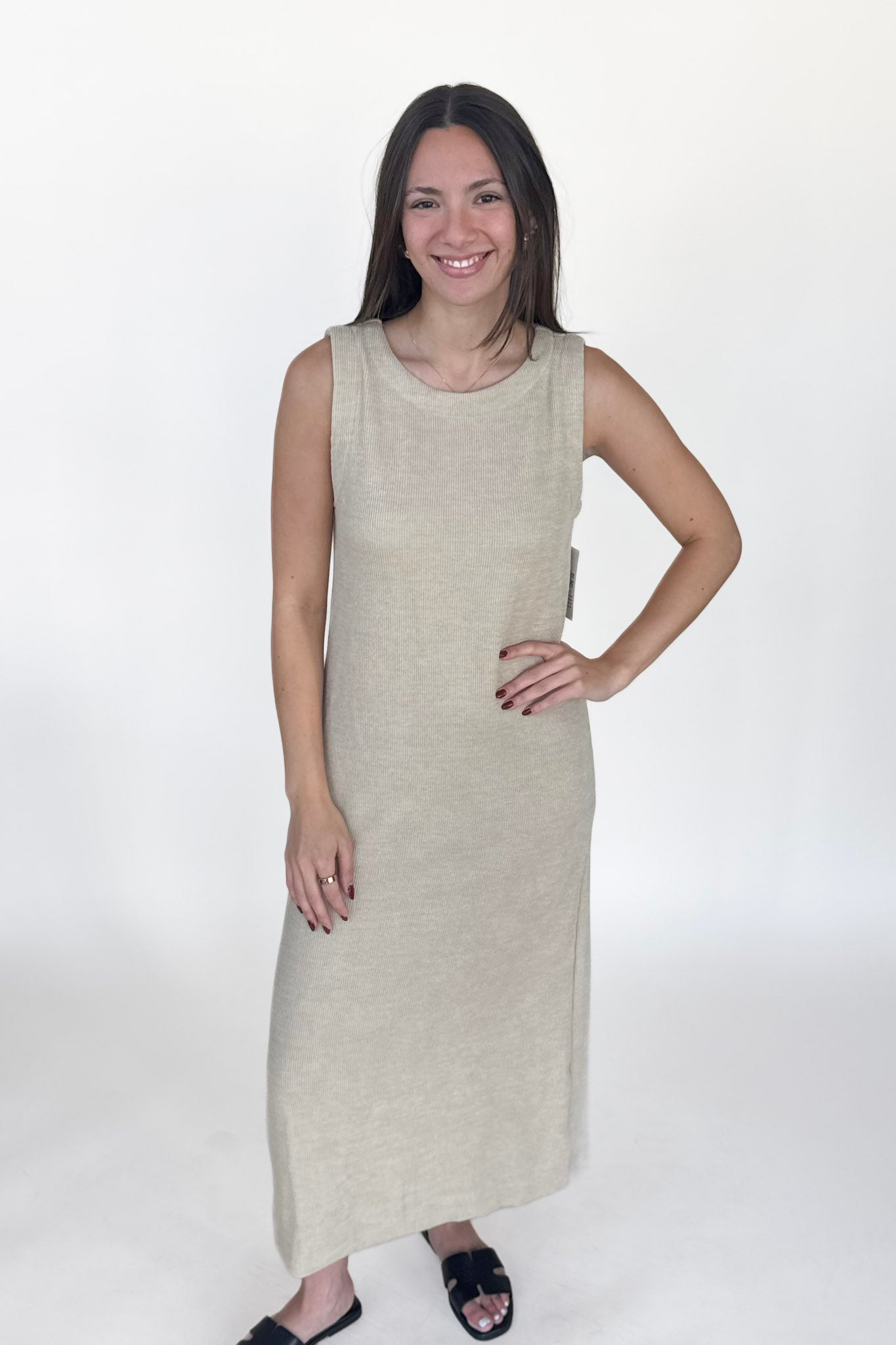 Jenna back Button Midi Dress