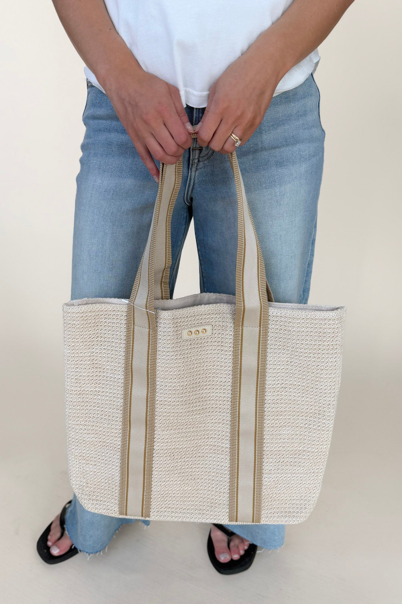 Ruby Raffia Tote Bag