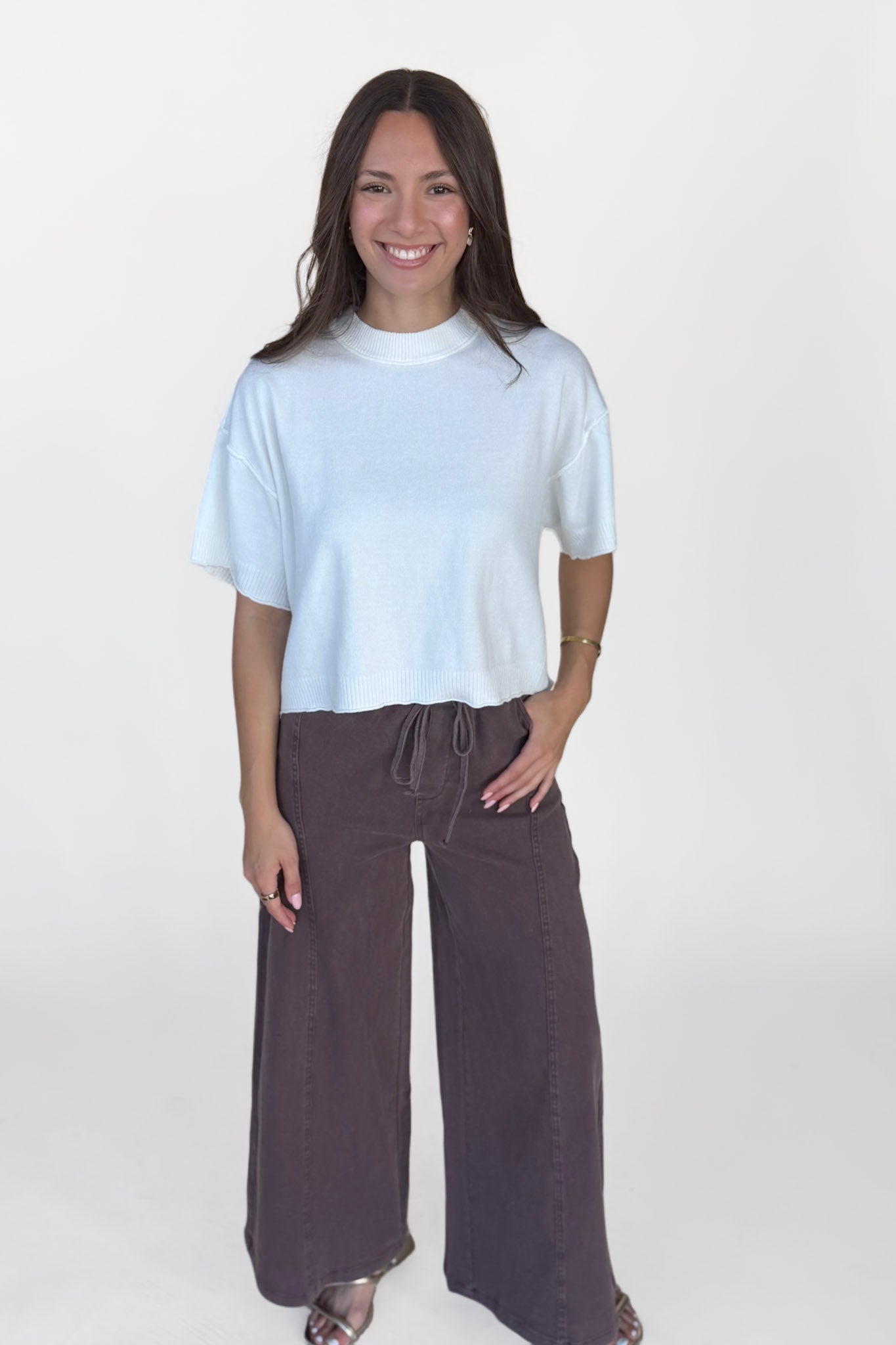 Brady Cropped Sweater Top