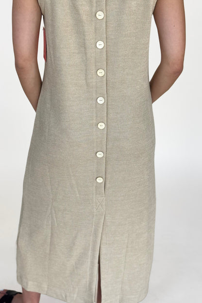 Jenna back Button Midi Dress