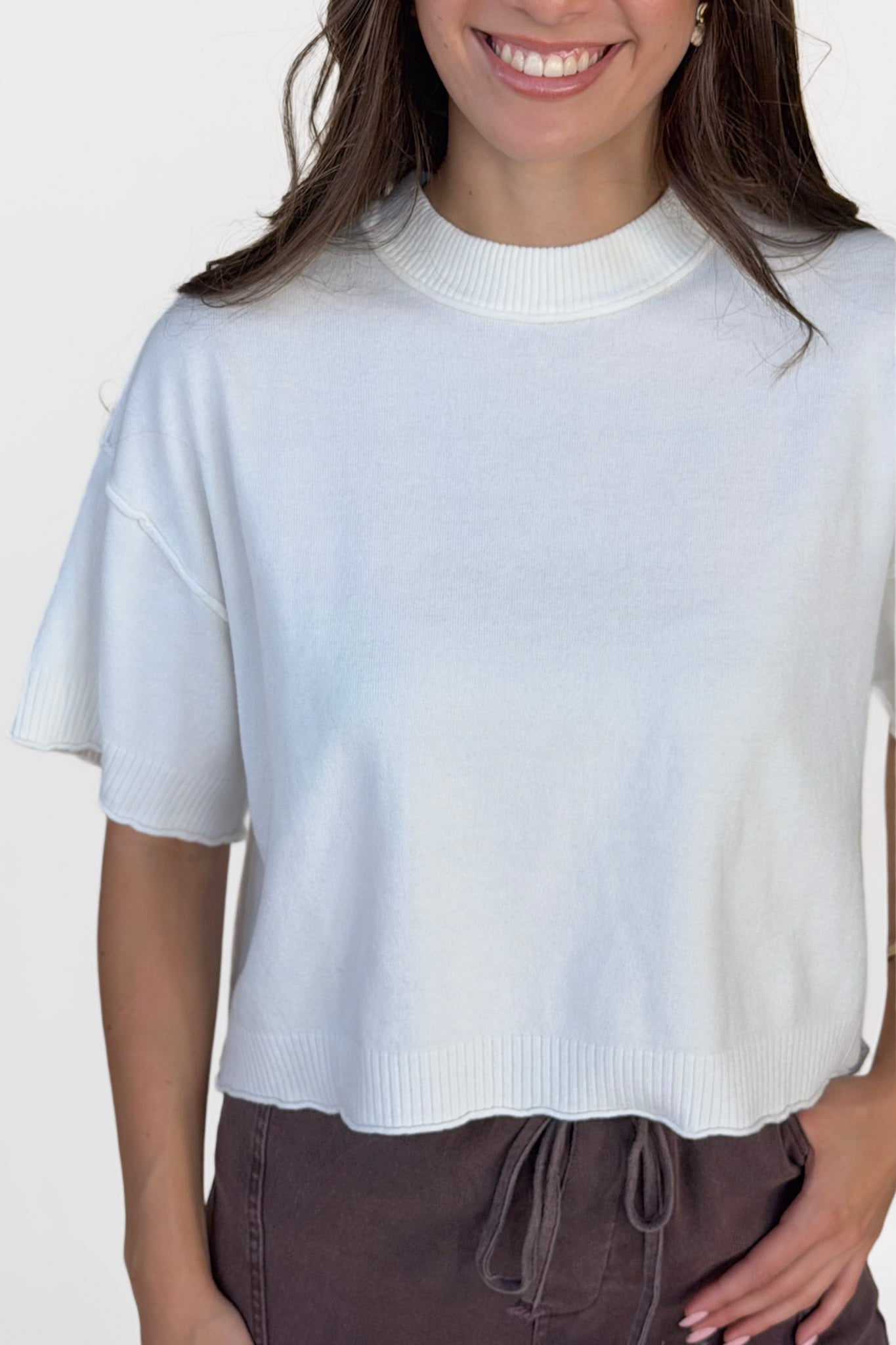 Brady Cropped Sweater Top
