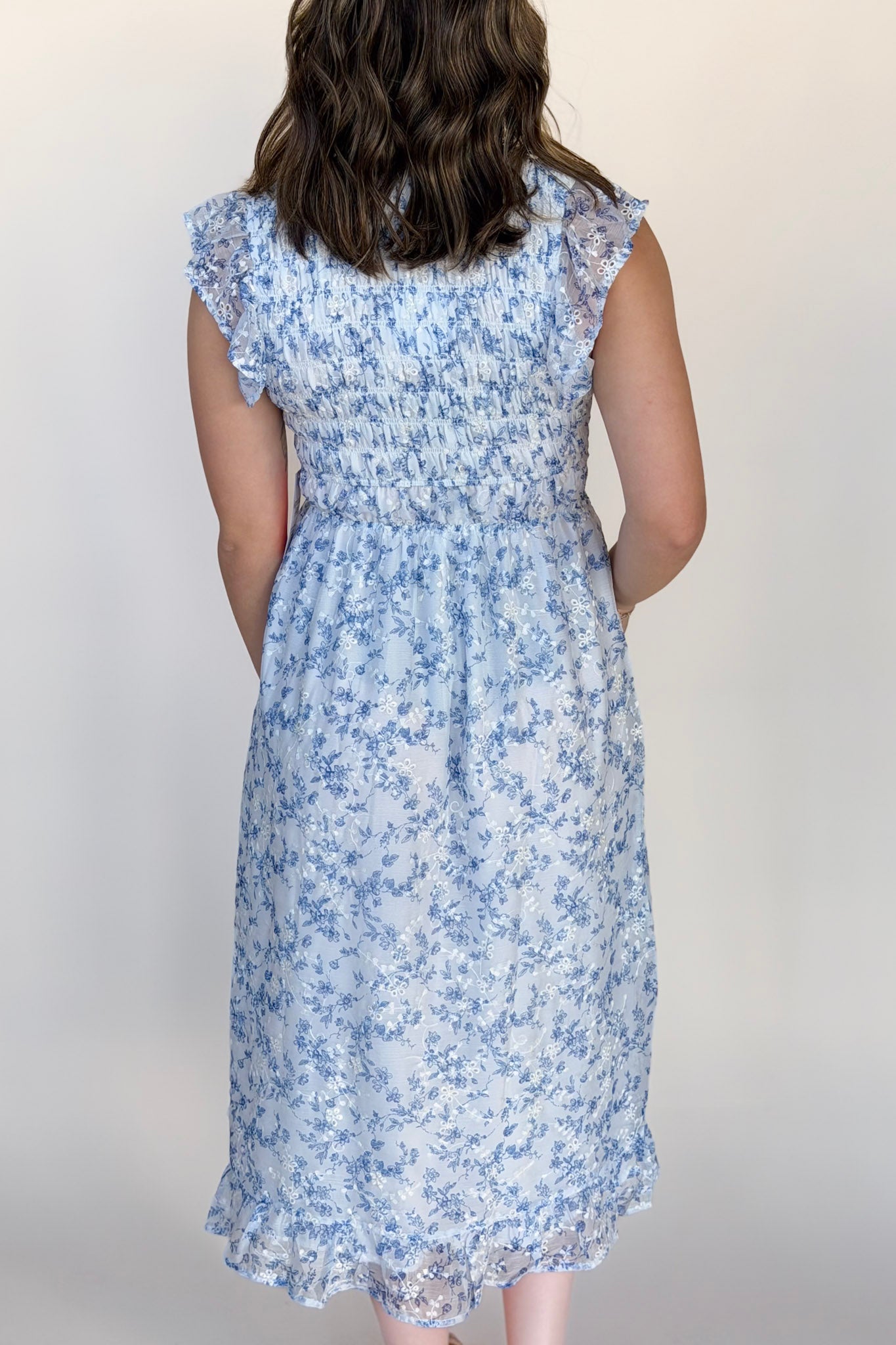 Stevie Ruffle Midi Dress