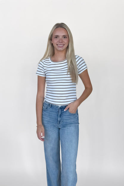 Sadie Crop Stripe Top