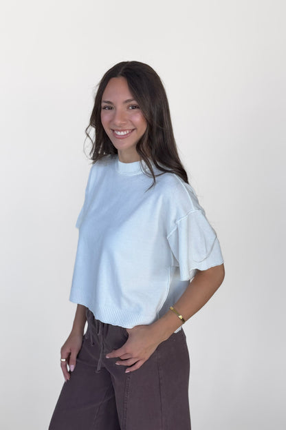 Brady Cropped Sweater Top