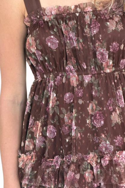 Lexi Floral Chiffon Midi Dress