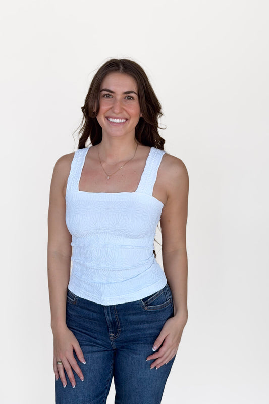 Lace Textured Square Top - more colors available