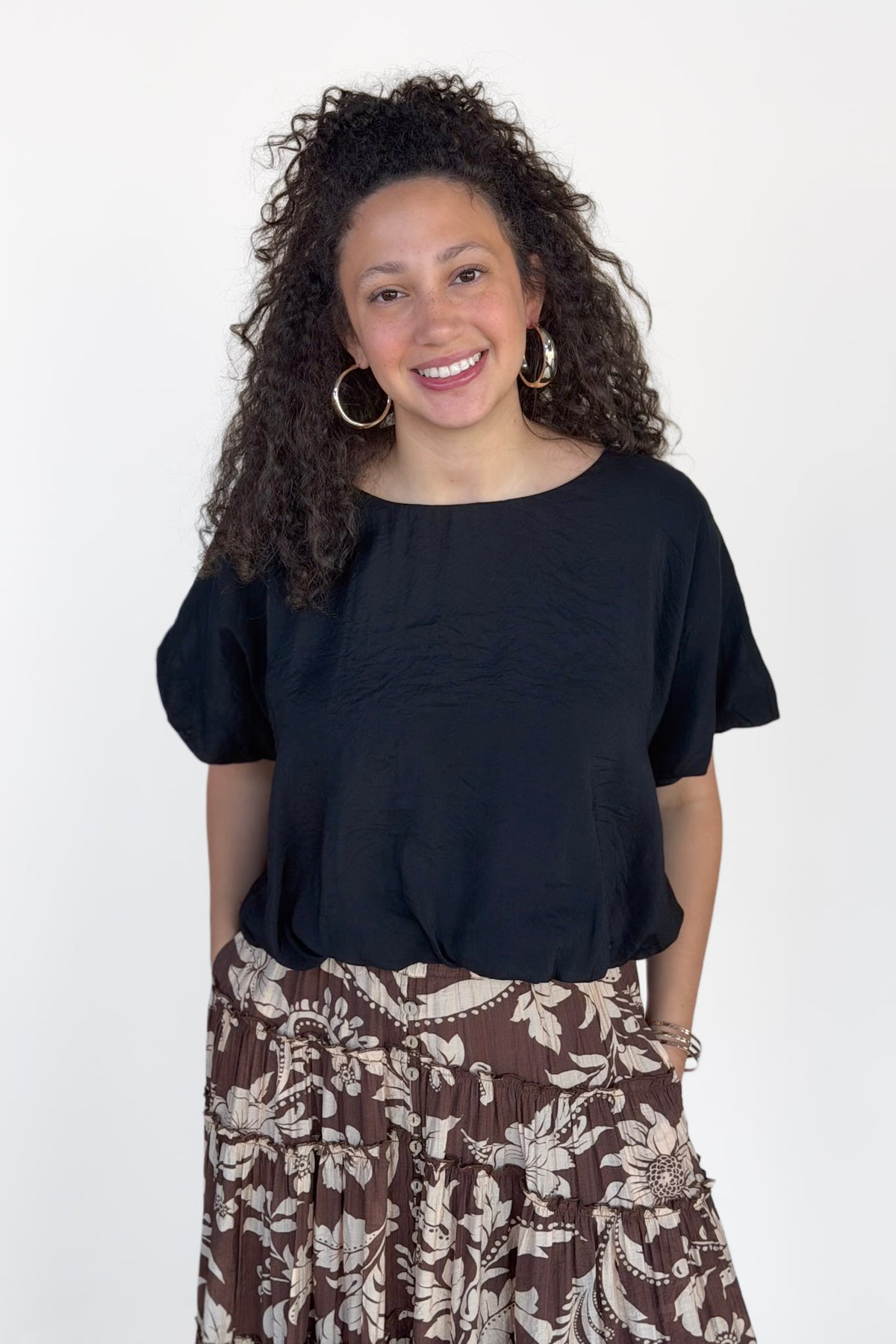 Taylor Bubble Hem Blouse