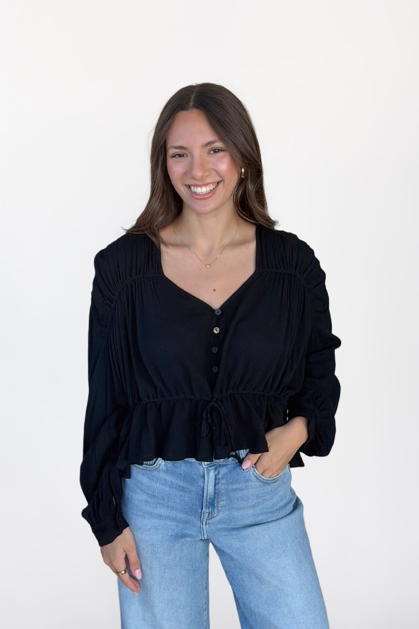 Priscilla Button Blouse
