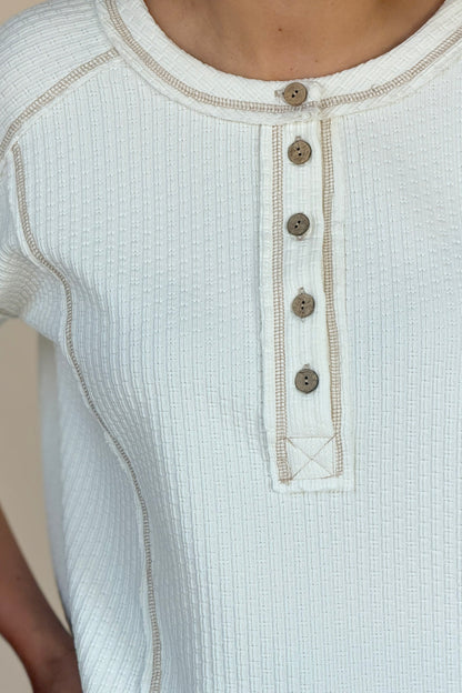 Kennedy Textured Henley Top
