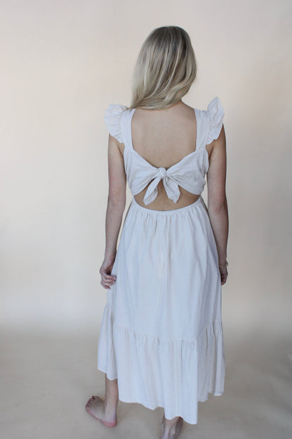 Striped Ruffle Maxi Dress