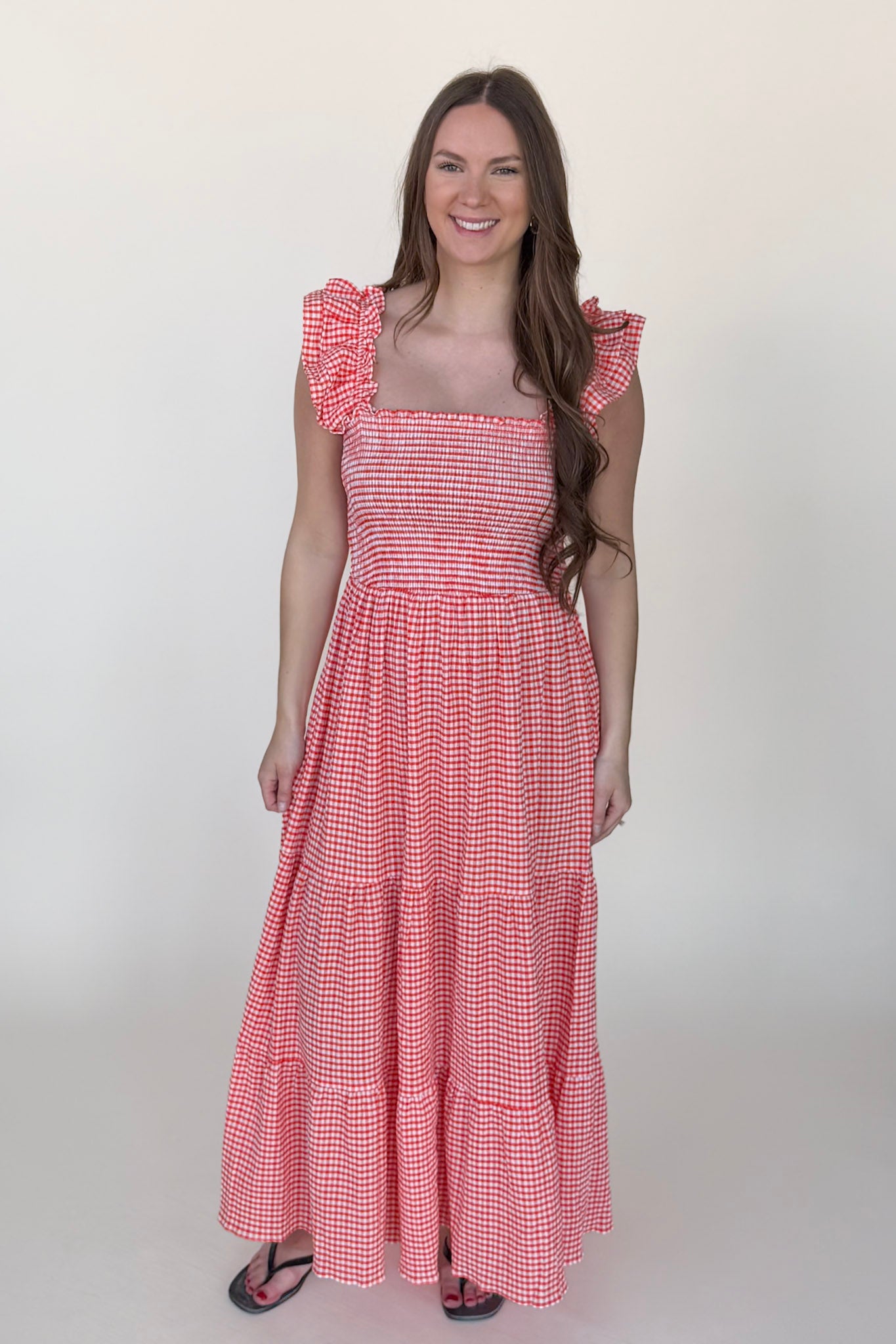 Lana Gingham Maxi Dress