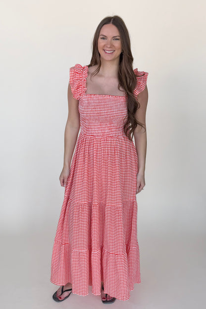 Lana Gingham Maxi Dress