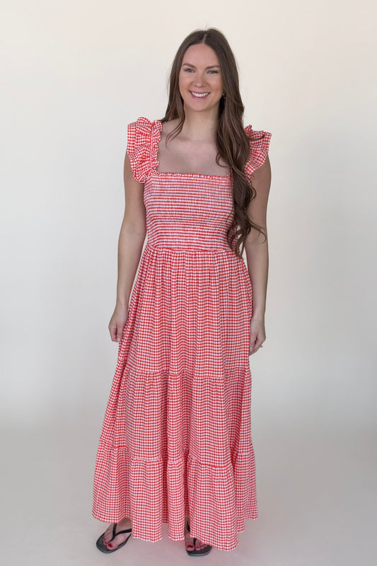 Lana Gingham Maxi Dress
