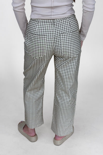 Livy Gingham Barrel Pants