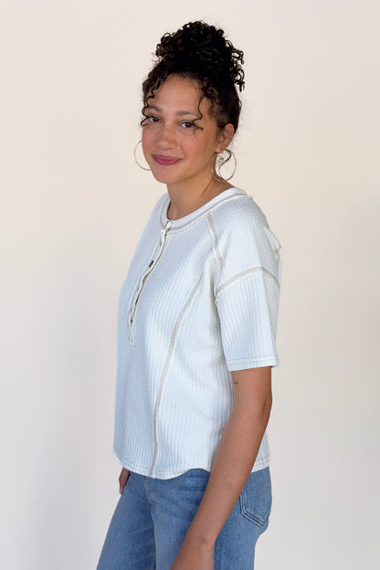 Kennedy Textured Henley Top