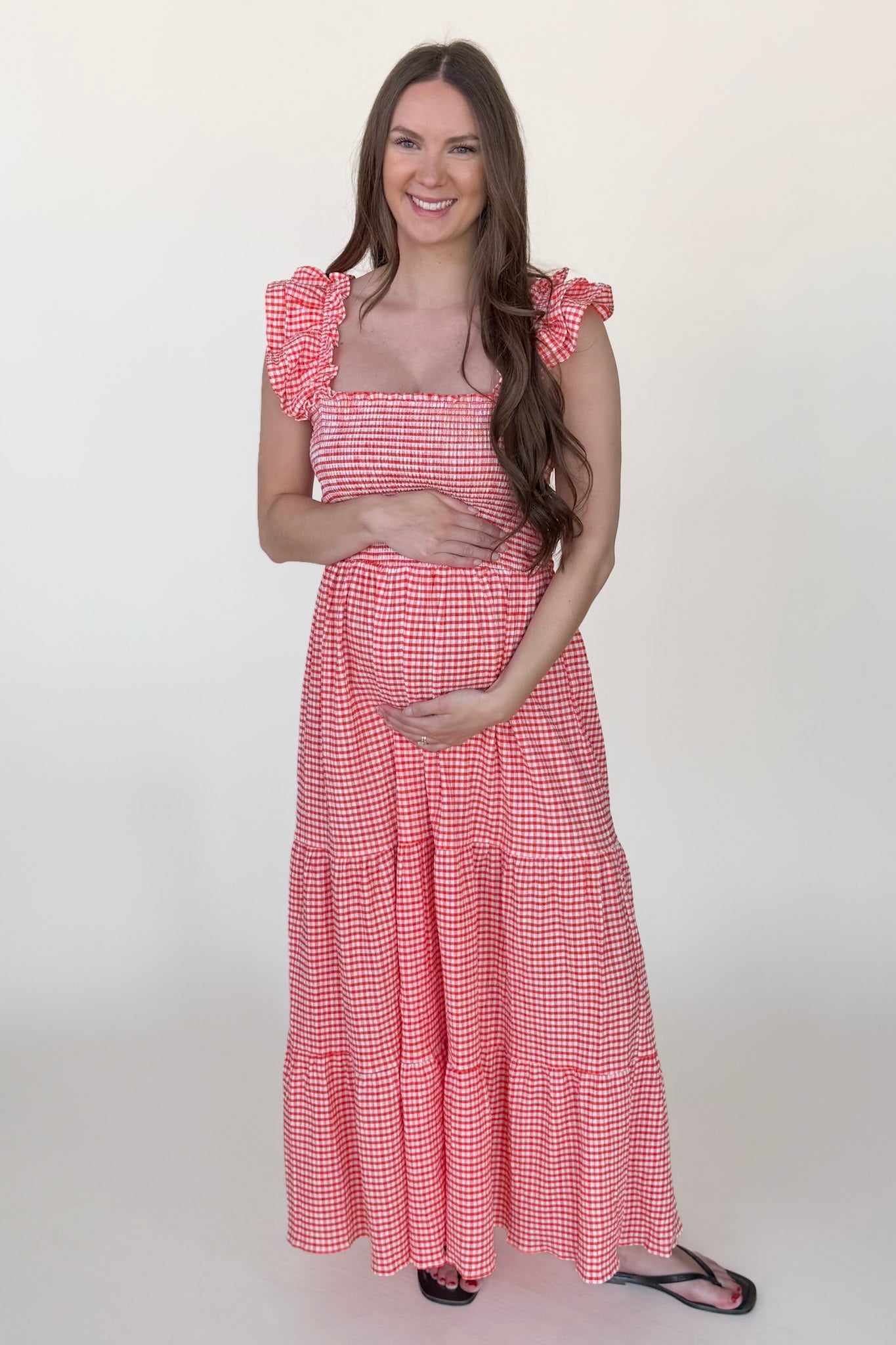 Lana Gingham Maxi Dress