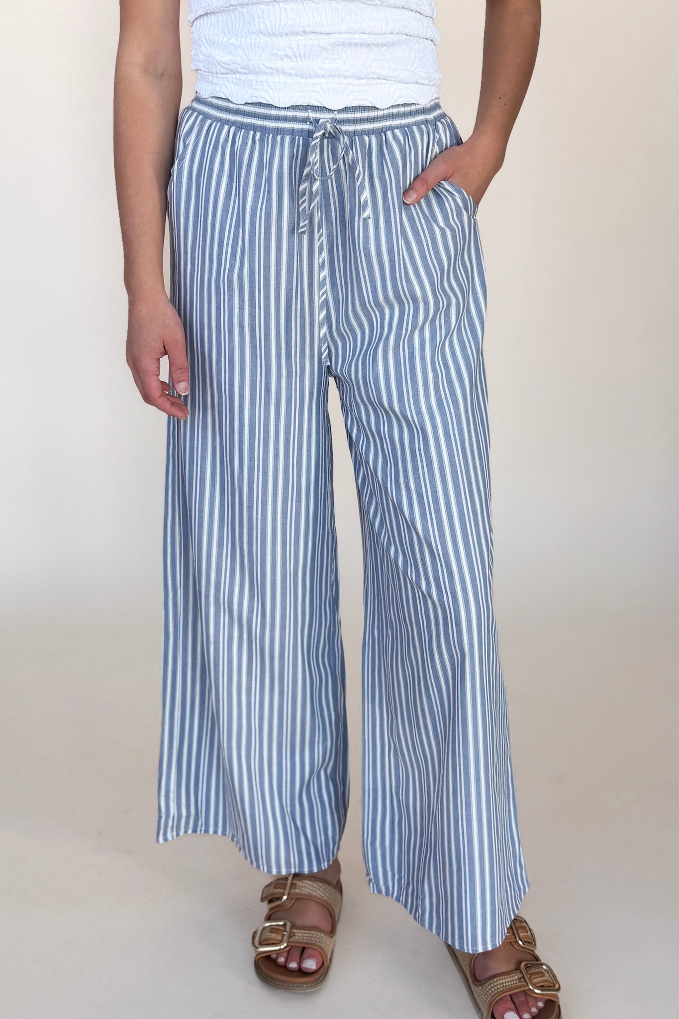 Ella Striped Wide Leg Pant