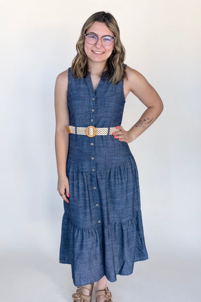Mallory Button Down Midi Dress