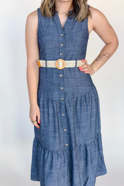 Mallory Button Down Midi Dress