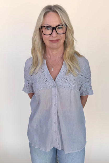 Colette Floral Eyelet Blouse