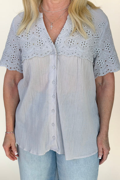 Colette Floral Eyelet Blouse