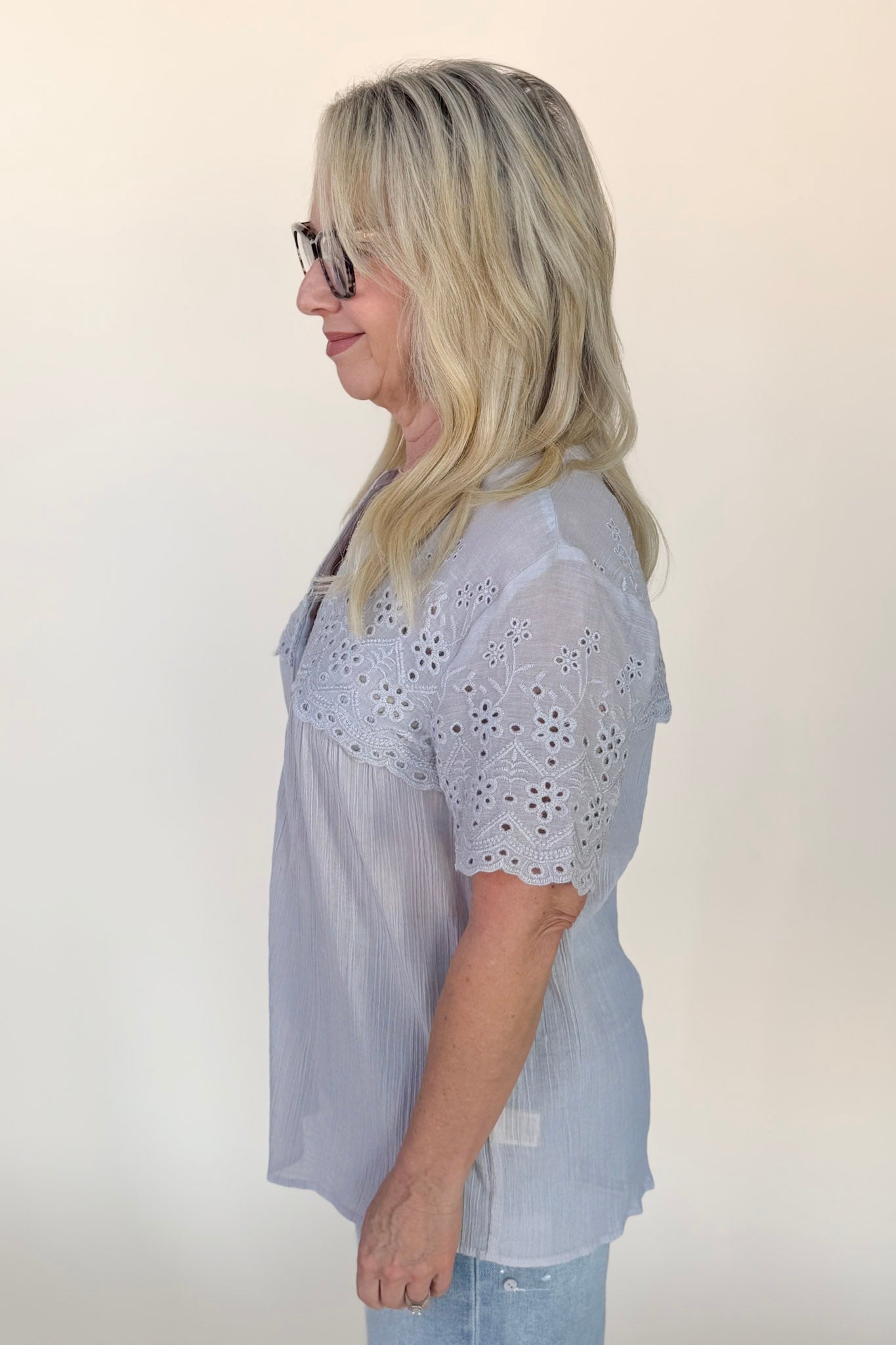 Colette Floral Eyelet Blouse