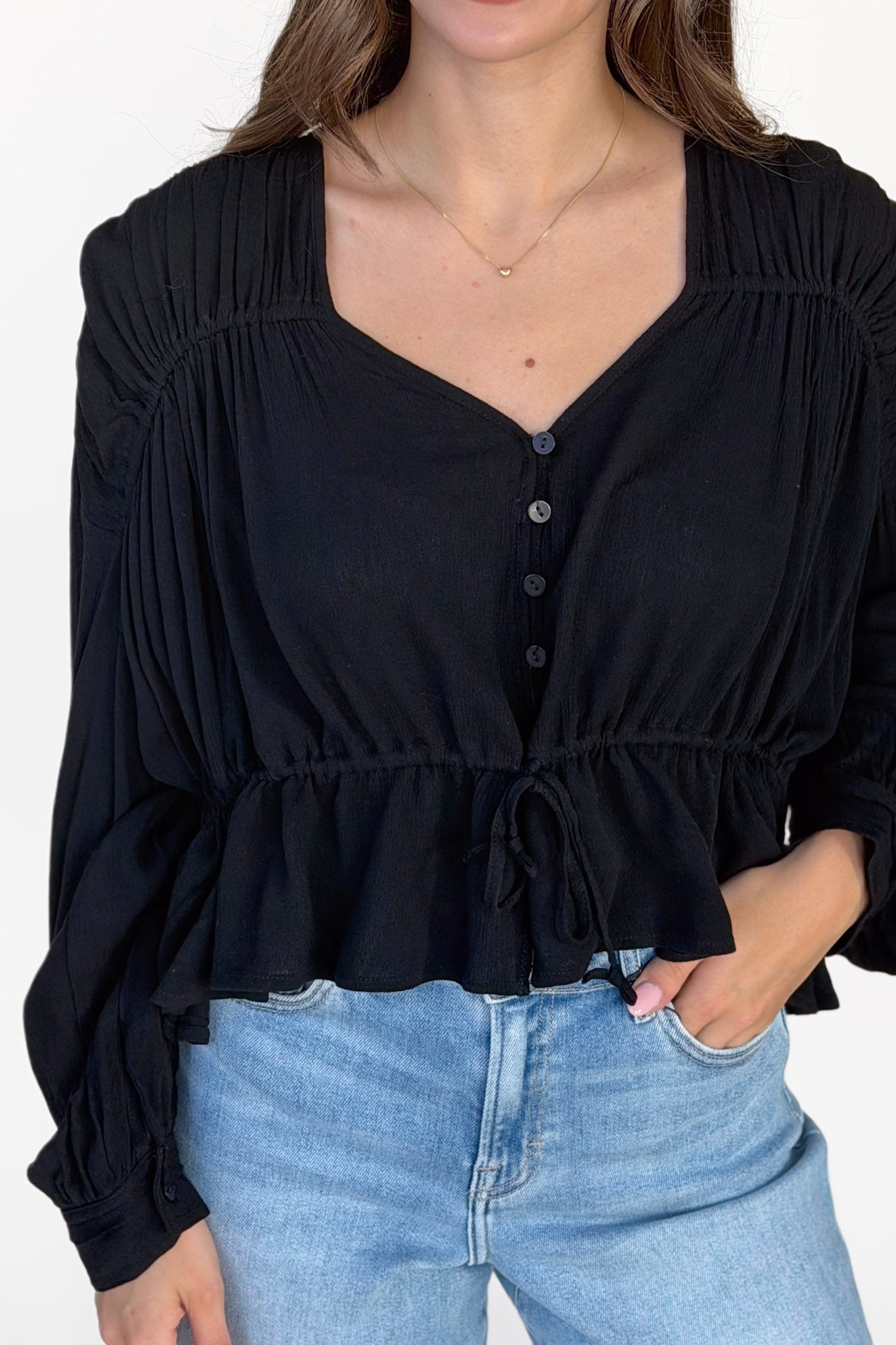 Priscilla Button Blouse