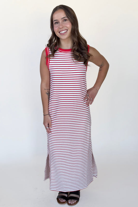 Rosie Striped Midi Dress
