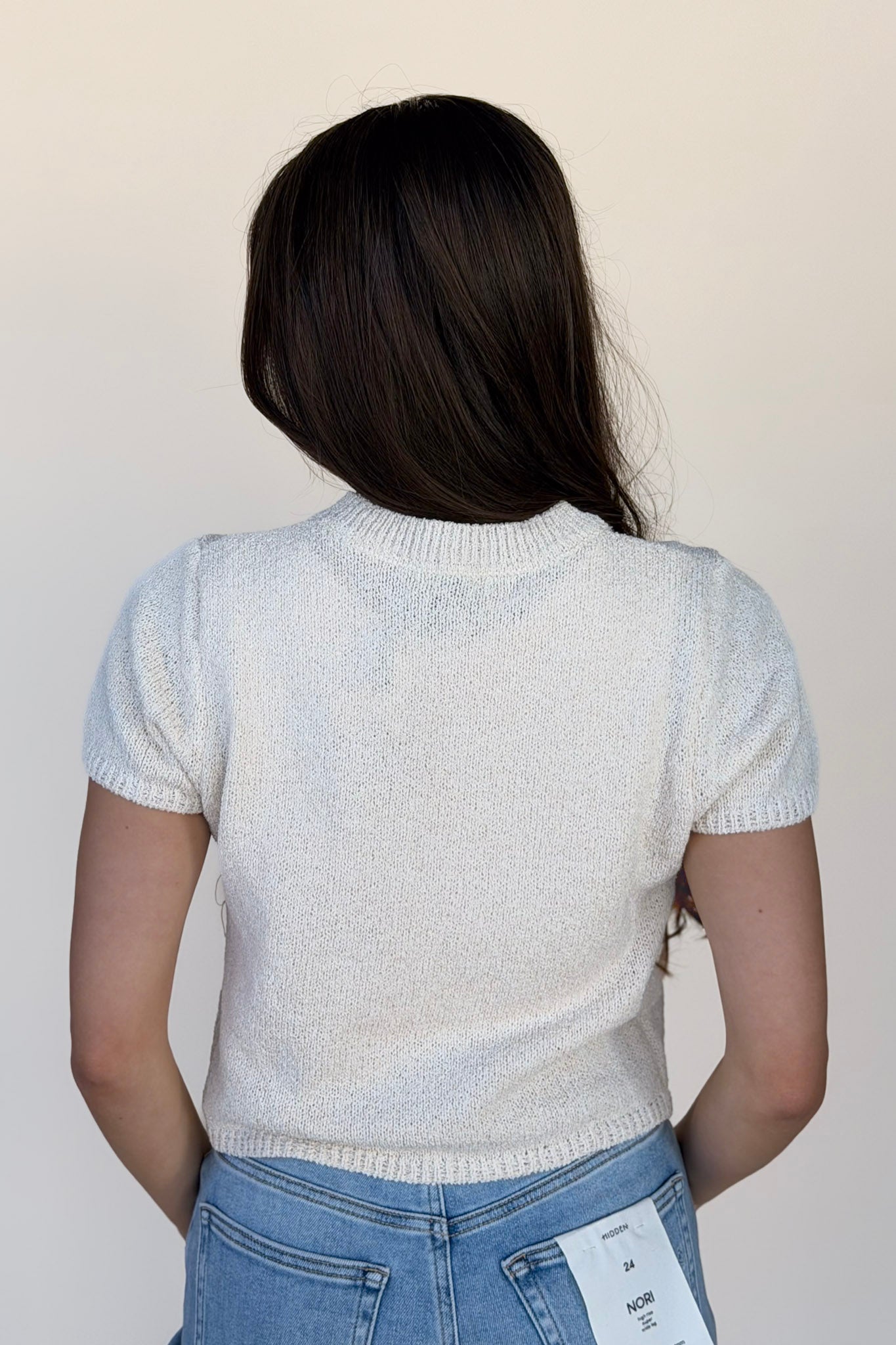 Evie Short Sleeve Button Up Sweater - more colors available