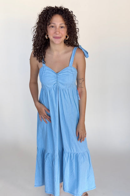 Ember Denim Maxi Dress