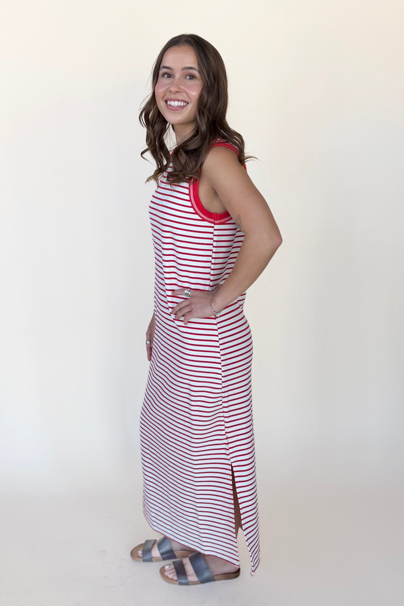 Rosie Striped Midi Dress