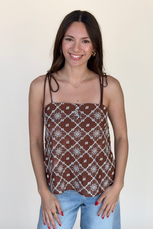 Sloane Button Detail Top