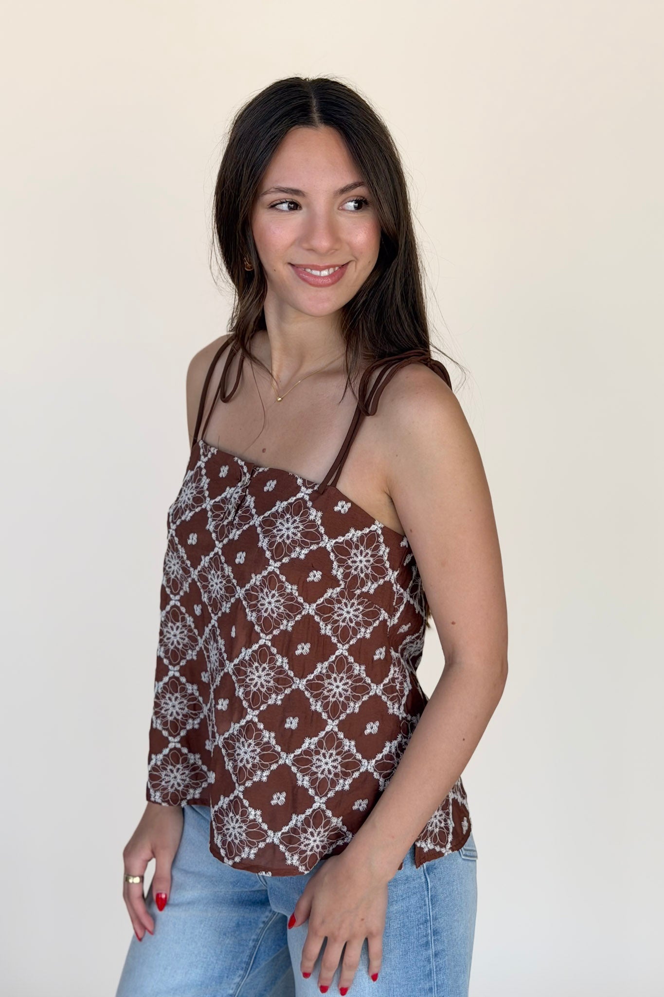 Sloane Button Detail Top