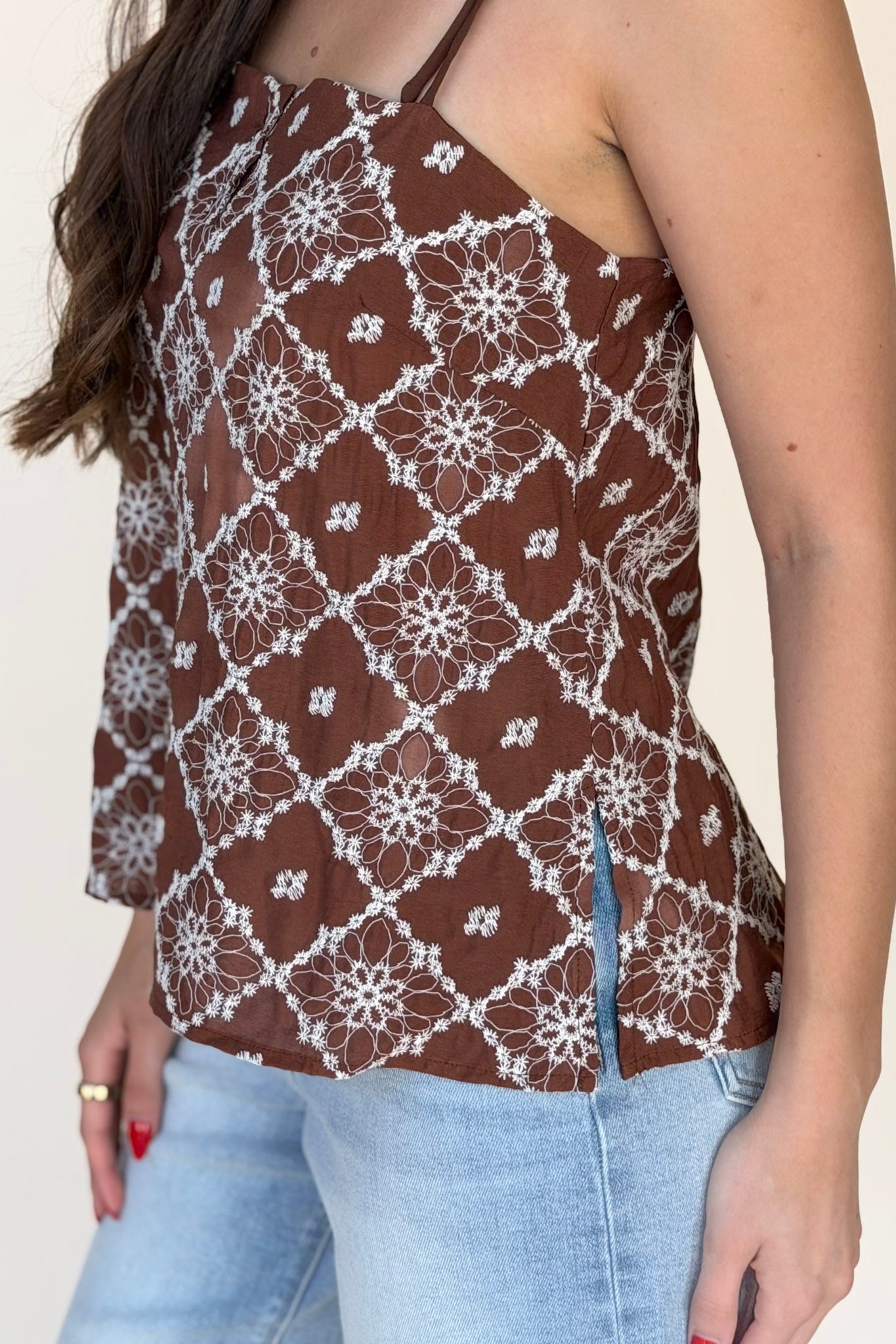 Sloane Button Detail Top
