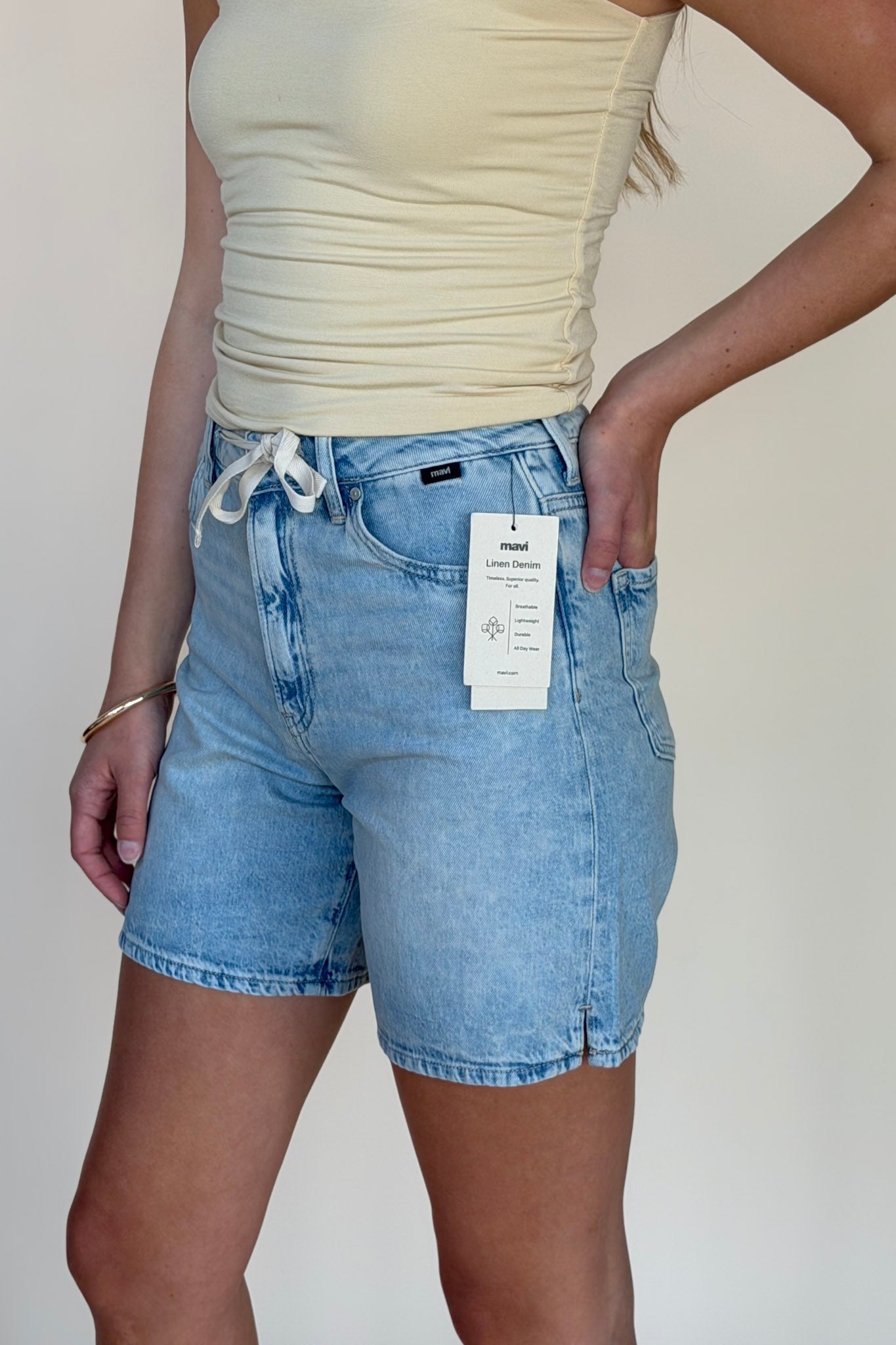 Nella Linen Denim Short
