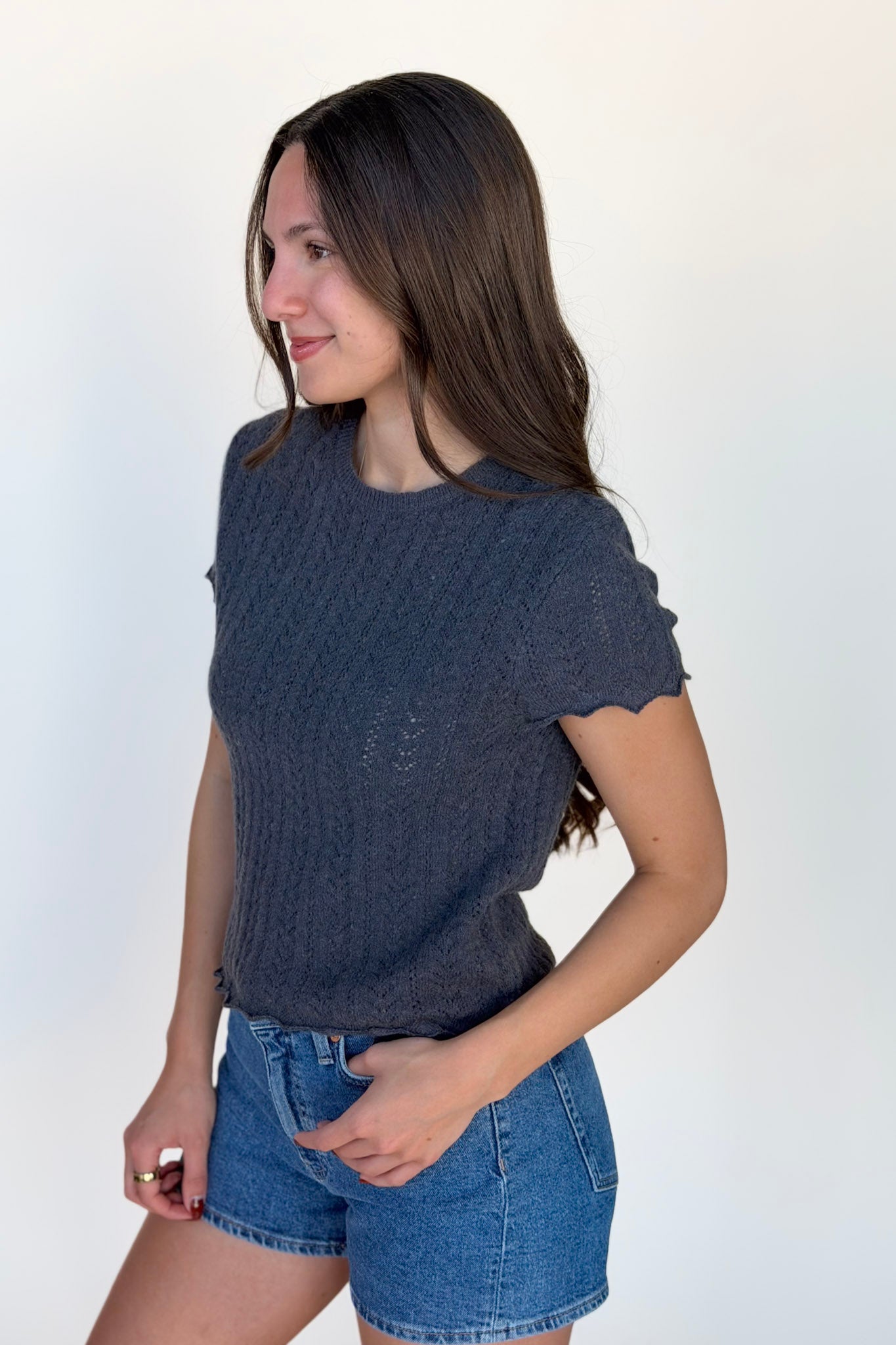 Jessi Pointelle Top