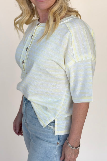Clara Stripe Henley Top
