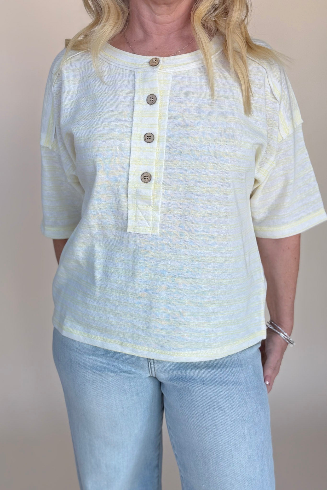 Clara Stripe Henley Top