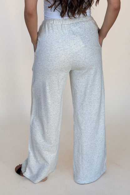 Lace Striped Terry Sweatpants